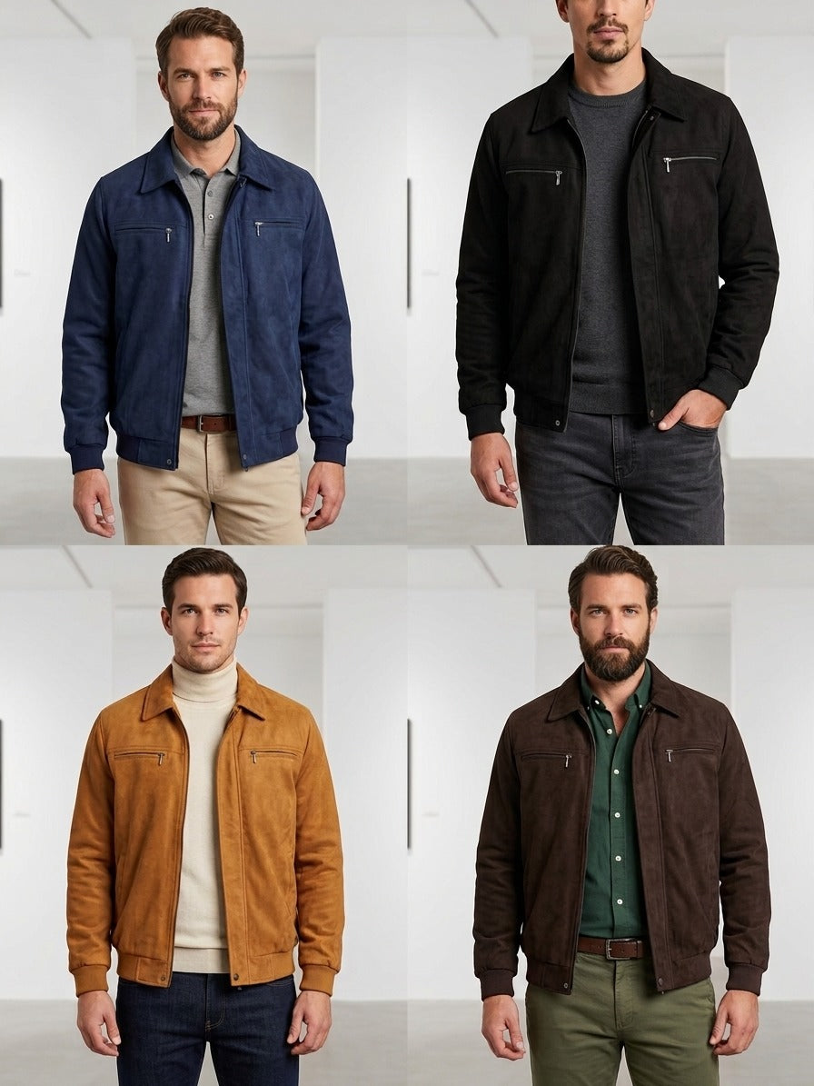 Chaqueta en Gamuza Sintética para Hombre