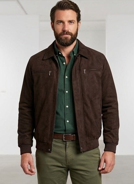 Chaqueta en Gamuza Sintética para Hombre