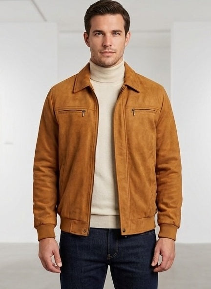Chaqueta en Gamuza Sintética para Hombre