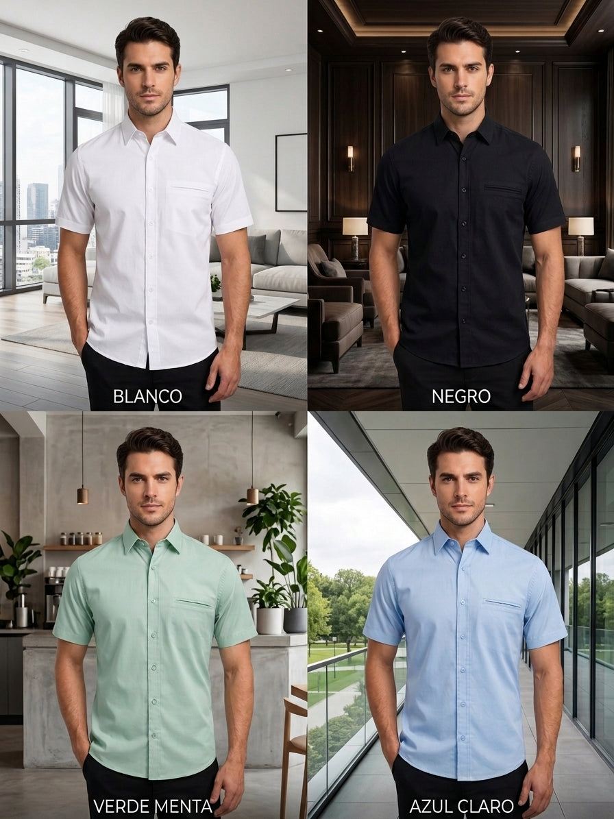 Camisa casual manga corta