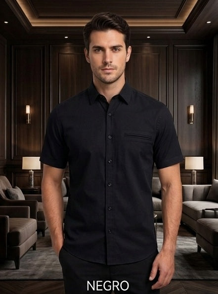 Camisa casual manga corta